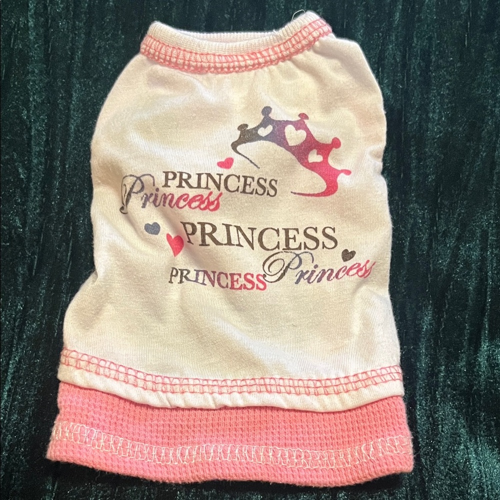 Pink and White Princess Dog Shirt